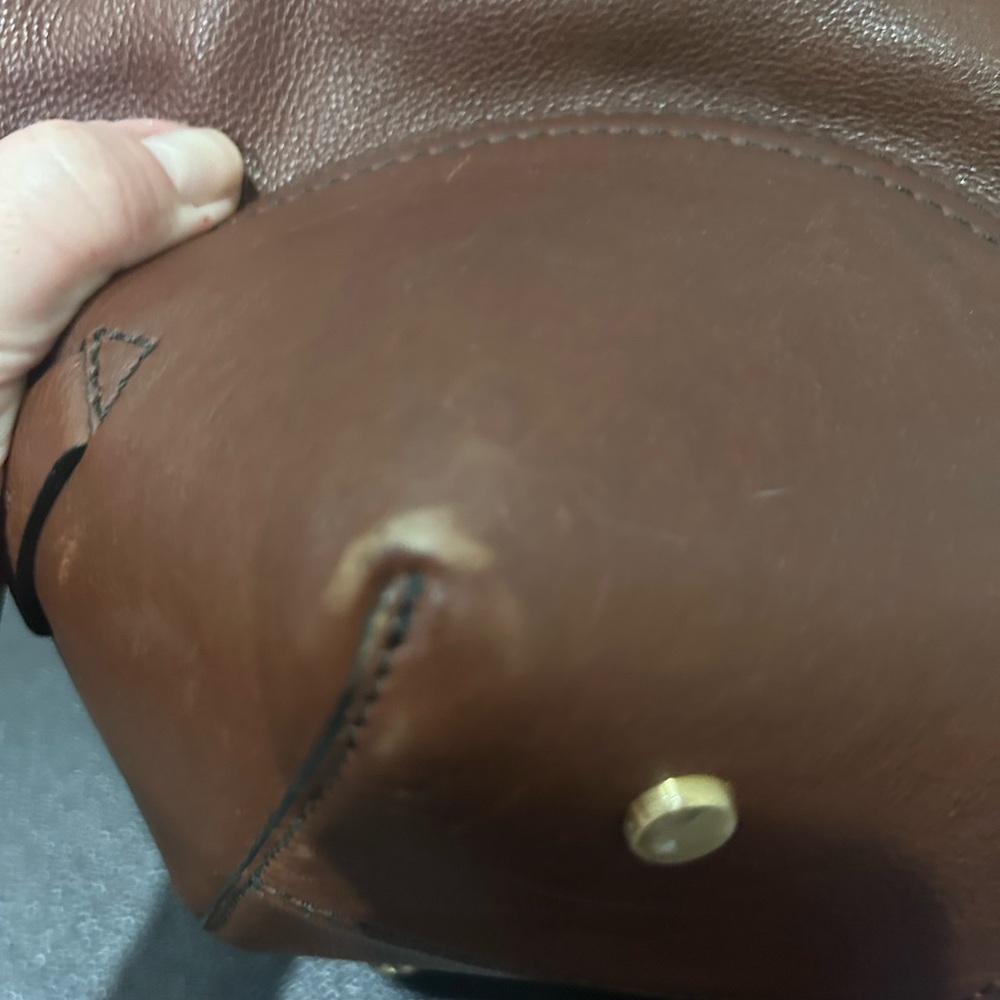 Cole Haan Brown Leather Trimmed Bag - Picture 12 of 13
